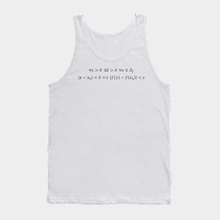 Continuity Of A Real Function - Math Basics Tank Top